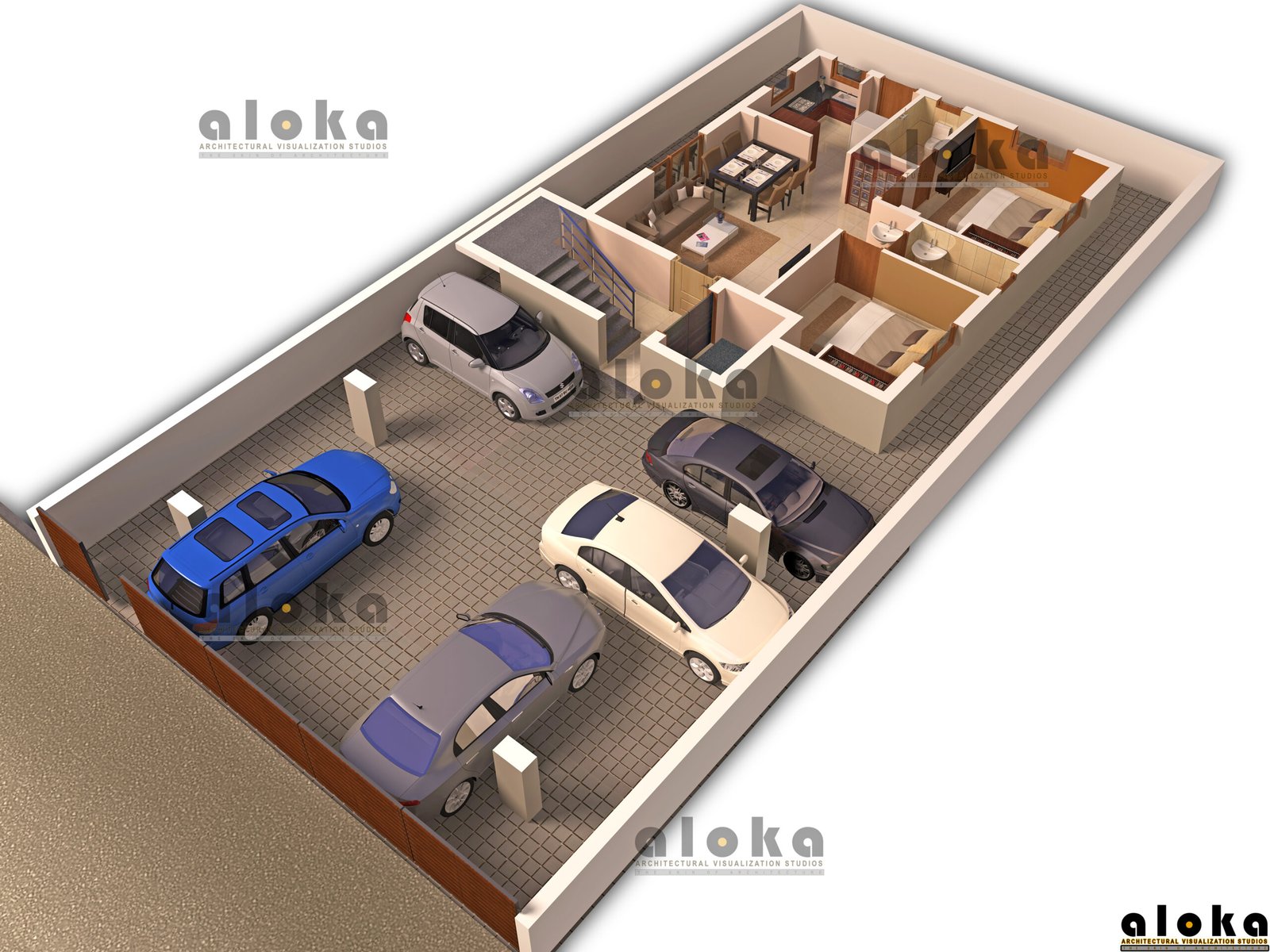 Jayam Homes Ground Floor Isometric